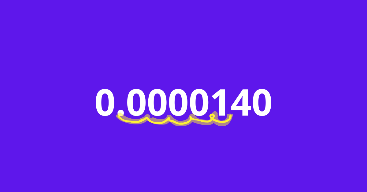 0.0000140 in scientific notation convert
